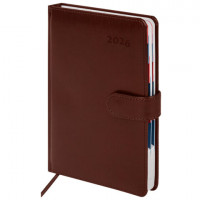 Ежедневник датированный 2026 А5 148х218мм GALANT Ritter, под кожу, коричневый, 117490