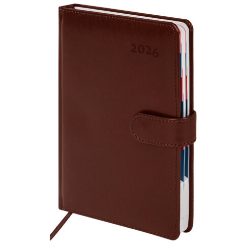 Ежедневник датированный 2026 А5 148х218мм GALANT Ritter, под кожу, коричневый, 117490 по низкой цене оптом Ежедневник датированный 2026 А5 148х218мм GALANT Ritter, под кожу, коричневый, 117490 по низкой цене оптом