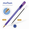 Ручка шариковая масляная с грипом MUNHWA "MC Gold LE", СИНЯЯ, корпус ассорти, узел 0,5 мм, MCL-02 по низкой цене оптом Краснодар, Москва, Уфа, Казань, Барнаул, Владивосток, Хабаровск, Сахалин, Красноярск, Екатеренбург, 