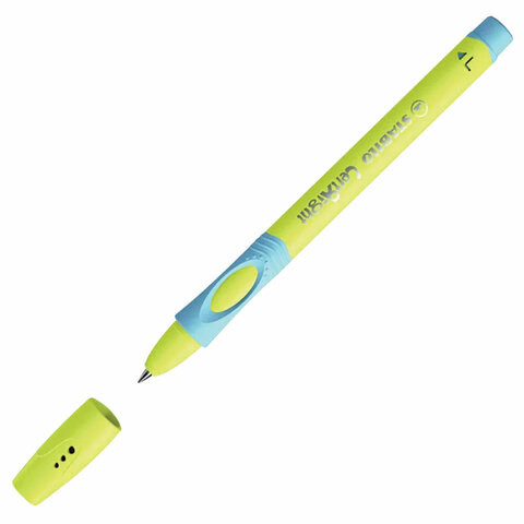 Ручка шариковая с грипом STABILO "LeftRight", СИНЯЯ, для левшей, корпус желтый/голубой, 6318/8-10-41 по низкой цене оптом 