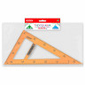 Треугольник прямоугольный для классной доски, пластиковый 50х30х50см, с держателем, ПИФАГОР, 210874 по низкой цене оптом 