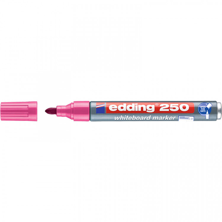 Маркер для белых досок edding 250 Cap-off, круглый наконечник, 1.5-3 мм Розовый по низкой цене оптом 