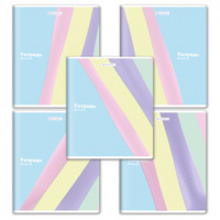 Тетрадь А5 48л. BRAUBERG скоба, клетка, выборочный лак, PASTEL, 405189