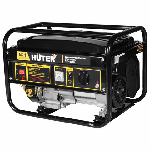 Бензиновый генератор HUTER DY4000L, 3200 Вт, 7 л.с., 4-тактный, 15 л, ручной стартер, 64/1/21 по низкой цене оптом 