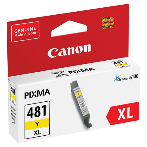 Картридж струйный CANON (CLI-481Y XL) для PIXMA TS704 / TS6140, желтый, ресурс 512 страниц, оригинальный, 2046C001 по низкой цене оптом 