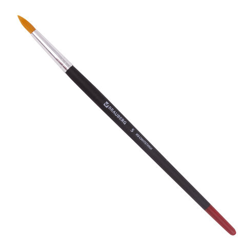 Кисть BRAUBERG, синтетика, круглая, № 5, 200211 по низкой цене оптом 