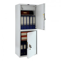 Шкаф металлический для документов AIKO "SL-125/2Т" светло-серый, 1252х460х340 мм, 31 кг