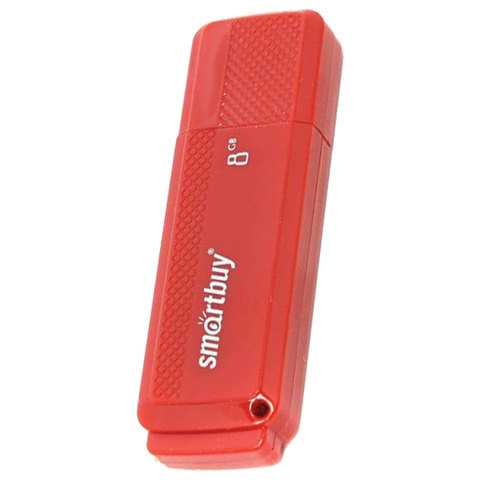 Флеш-диск 8 GB, SMARTBUY Dock, USB 2.0, красный, SB8GBDK-R по низкой цене оптом Краснодар, Москва, Уфа, Казань, Барнаул, Владивосток, Хабаровск, Сахалин, Красноярск, Екатеренбург, 