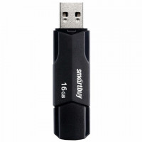 Флеш-диск 16GB SMARTBUY Clue USB 2.0, черный, SB16GBCLU-K