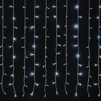Электрогирлянда-занавес уличная "Штора" 3,8х2,4 м, 480 LED, белый 220 V, контроллер, ЗОЛОТАЯ СКАЗКА, 591302