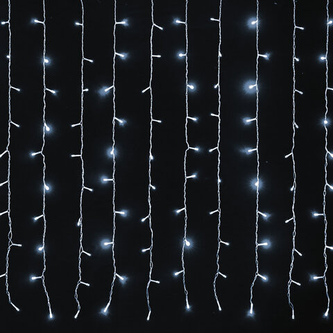 Электрогирлянда-занавес уличная "Штора" 3,8х2,4 м, 480 LED, белый 220 V, контроллер, ЗОЛОТАЯ СКАЗКА, 591302 по низкой цене оптом 