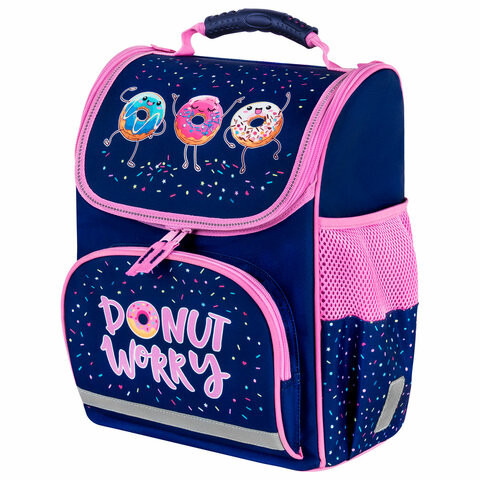 Ранец ПИФАГОР BASIC, 1 отделение, 3 кармана, эргономичная спинка, Comic donuts, 35х28х18 см, 273137 по низкой цене оптом 