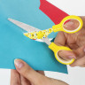 Ножницы BRAUBERG "Kid Series", 130 мм жёлто-белые с цветной печатью "Смайлики", закругленные, 232274 по низкой цене оптом 