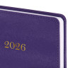 Ежедневник датированный 2026 А5 138х213мм BRAUBERG Elegant, под кожу, застежка, фиолетовый, 117370 по низкой цене оптом 