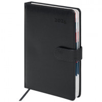 Ежедневник датированный 2026 А5 148х218мм GALANT Ritter, под кожу, черный, 117491