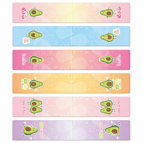 Закладки для книг МАГНИТНЫЕ, "АССОРТИ 5 ДИЗАЙНОВ МИКС", набор 6 штук, 60x20 мм, FUNSTER, 116652 по низкой цене оптом 