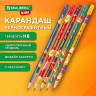 Карандаш чернографитный BRAUBERG KIDS "FOOD", 1 шт, HB, с ластиком, корпус ассорти, 182018 по низкой цене оптом 