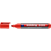 Маркер перманентный edding 330, скошенный наконечник, 1-5 мм Красный