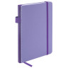 Блокнот А5 135x212мм BRAUBERG "Soft touch" под кожу, резинка, держатель, 80л клетка, сиреневый, 117150 по низкой цене оптом 
