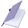 Блокнот А5 135x212мм BRAUBERG "Soft touch" под кожу, резинка, держатель, 80л клетка, сиреневый, 117150 по низкой цене оптом 