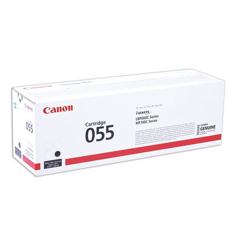 Картридж лазерный CANON (055BK) для LBP663/664/MF742/744/746, черный, оригинальный, ресурс 2300 страниц, 3016C002 по низкой цене оптом 