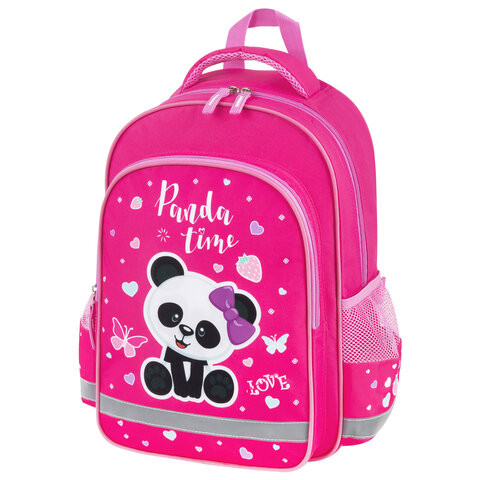 Рюкзак ПИФАГОР SCHOOL, 1 отделение, 3 кармана, "Panda time", 38x28х14 см, 271406 по низкой цене оптом 