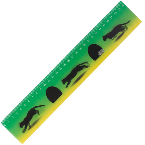 Линейка 3D, 30 см, BRAUBERG, эффект движения, "Кошки-мышки", европодвес, 210578 по низкой цене оптом 