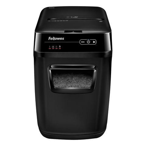Уничтожитель (шредер) FELLOWES AUTOMAX 200C, АВТОПОДАЧА, 4 уровень секретности, фрагменты 4х38 мм, 200 листов, 32 л, FS-46536 по низкой цене оптом 