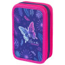 Пенал BRAUBERG, 3 отделения, полиэстер, 21х14 см, "Beautiful butterfly", 270323 по низкой цене оптом 