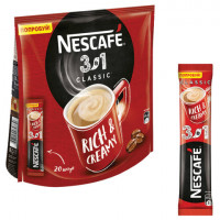 Кофе растворимый NESCAFE "3 в 1 Классик", КОМПЛЕКТ 20 пакетиков по 14,5 г (упаковка 290 г), 12460849