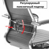 Кресло офисное МЕТТА "К-3" хром, ткань-сетка, сиденье и спинка регулируемые, темно-серое по низкой цене оптом Краснодар, Москва, Уфа, Казань, Барнаул, Владивосток, Хабаровск, Сахалин, Красноярск, Екатеренбург, 