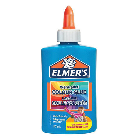 Клей для слаймов канцелярский цветной (непрозрачный) ELMERS Opaque Glue, 147 мл, синий, 2109500 по низкой цене оптом 