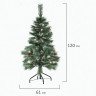 Ель новогодняя искусственная "Velvet Pinewood" 120 см, с инеем и шишками, ПВХ, ЗОЛОТАЯ СКАЗКА, 591702 по низкой цене оптом 