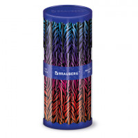 Ручка шариковая BRAUBERG SOFT TOUCH GRIP "NEON ZEBRA", СИНЯЯ, мягкое покрытие, узел 0,7 мм, 143721