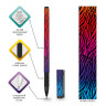 Ручка шариковая BRAUBERG SOFT TOUCH GRIP "NEON ZEBRA", СИНЯЯ, мягкое покрытие, узел 0,7 мм, 143721 по низкой цене оптом 
