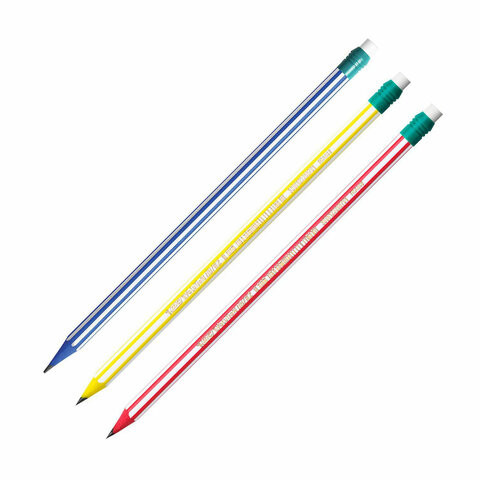 Карандаши чернографитные BIC Evolution "Stripes", НАБОР 3 шт., HB, с ластиком, блистер, 8902781 по низкой цене оптом Краснодар, Москва, Уфа, Казань, Барнаул, Владивосток, Хабаровск, Сахалин, Красноярск, Екатеренбург, 