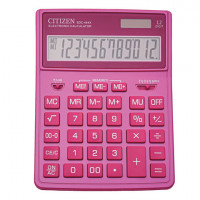 Калькулятор настольный CITIZEN SDC-444PKE (204х155 мм), 12 разрядов, двойное питание, РОЗОВЫЙ