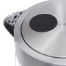 Чайник KITFORT КТ-616, 1,5 л, 2200 Вт, закрытый нагревательный элемент, ТЕРМОРЕГУЛЯТОР, стекло, серебристый, KT-616