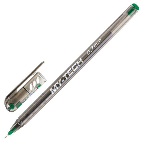 Ручка шариковая масляная PENSAN "My-Tech", ЗЕЛЕНАЯ, игольчатый узел 0,7 мм, линия 0,35 мм, 2240/25 по низкой цене оптом Краснодар, Москва, Уфа, Казань, Барнаул, Владивосток, Хабаровск, Сахалин, Красноярск, Екатеренбург, 
