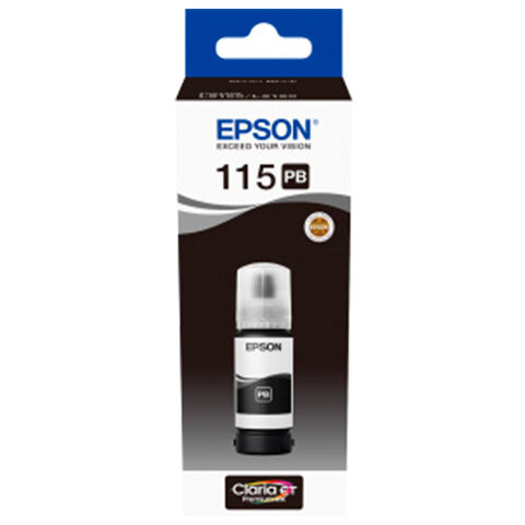 Чернила EPSON 115 (C13T07D14A) для СНПЧ L8160/L8180, черные фото, объем 70 мл, ОРИГИНАЛЬНЫЕ,  C13T07D14A по низкой цене оптом 
