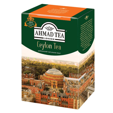 Чай AHMAD (Ахмад) "Ceylon Tea OP", черный листовой, картонная коробка, 200 г, 1289-012 по низкой цене оптом 