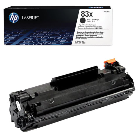 Картридж лазерный HP (CF283X) LaserJet Pro M201/M225, черный, оригинальный, ресурс 2200 страниц по низкой цене оптом 