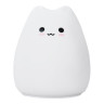 Ночник силиконовый LED "Котик" 90x89x102 мм, белый свет/RGB, таймер, USB, аккумулятор 400 мАч, DASWERK, 238935 по низкой цене оптом 