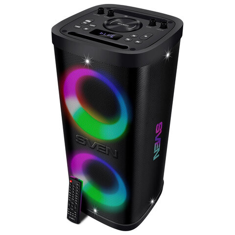 Колонка портативная SVEN PS-930, 150 Вт, TWS, Bluetooth, FM, USB, microSD, LED-дисп, черн, SV-022402 по низкой цене оптом Колонка портативная SVEN PS-930, 150 Вт, TWS, Bluetooth, FM, USB, microSD, LED-дисп, черн, SV-022402 по низкой цене оптом