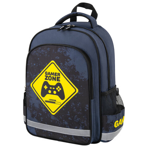 Рюкзак ПИФАГОР SCHOOL, 1 отделение, 3 кармана, "Game zone", 38x28х14 см, 271407 по низкой цене оптом 