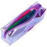 Пенал-косметичка ЮНЛАНДИЯ, мягкий, полупрозрачный, "Glossy", фиолетовый, 20х5х6 см, 228985 по низкой цене оптом 