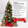 Ель новогодняя искусственная "Classic Green" 150 см, ПВХ, зеленая, ЗОЛОТАЯ СКАЗКА, 591304 по низкой цене оптом 