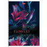 Тетрадь А4 96л. HATBER гребень, клетка, обложка картон, Beautiful flowers (микс в спайке), 086261, 96Т4В1гр по низкой цене оптом 