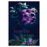 Тетрадь А4 96л. HATBER гребень, клетка, обложка картон, Beautiful flowers (микс в спайке), 086261, 96Т4В1гр по низкой цене оптом 