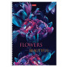 Тетрадь А4 96л. HATBER гребень, клетка, обложка картон, Beautiful flowers (микс в спайке), 086261, 96Т4В1гр по низкой цене оптом 